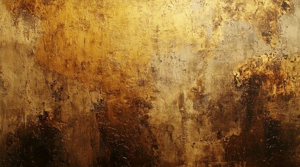 Obraz premium Textured golden wall with rich, earthy tones and abstract patterns