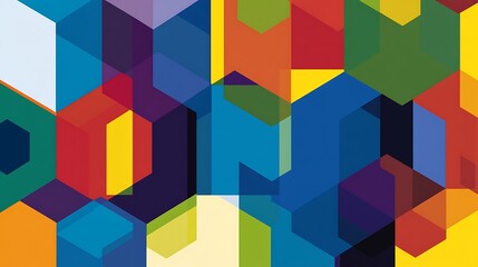 Abstract colorful geometric shapes for background