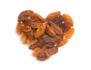 light heart shaped raisins