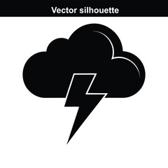 Cloud computing concept with lightning icon symbolizing technology and data network