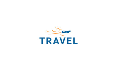 Simple Creative travel logo design template.