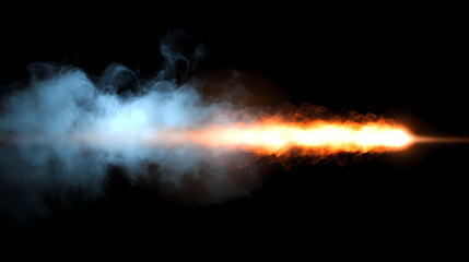 Abstract background with a glowing light beam and smoke. Sonic Glow. Illustration