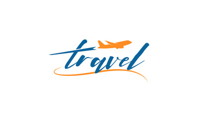 Simple Creative travel logo design template.