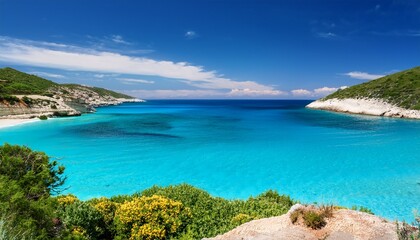 Obraz premium summer landscape with a turquoise sea