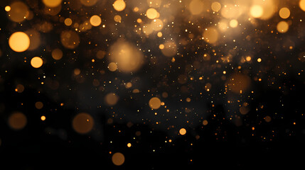 Fototapeta premium Light mist floating gracefully on a black textured background. Floating Lights. Illustration