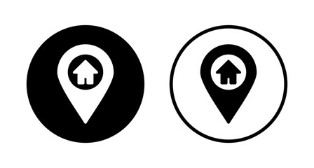 Address icon logo design. home location sign and symbol. pinpoint