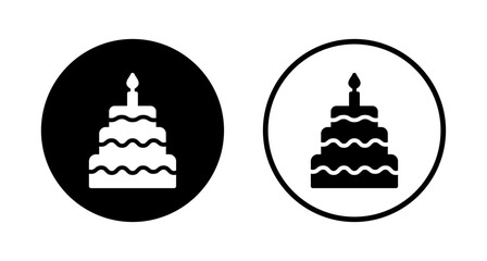 Cake icon logo design. Cake sign and symbol. Birthday cake icon