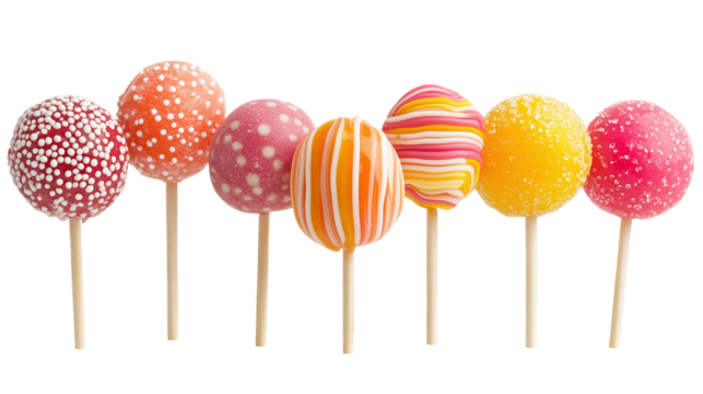 Delicious lollipops collection, cut out. Isolated on a transparent background. - Powered by Adobe
