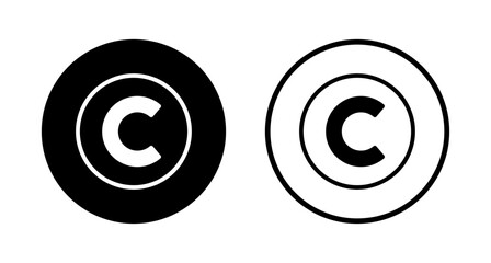 Copyright icon logo design. copyright sign and symbol