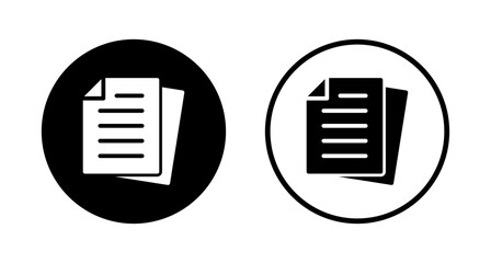 Document icon logo design. Paper sign and symbol. File Icon