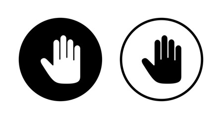 Hand icon logo design. hand sign and symbol. palm
