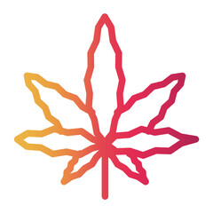 marijuana Line Gradient Icon