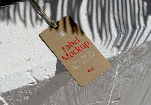 Laying Label on Concrete Mockup