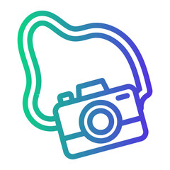 camera Line Gradient Icon