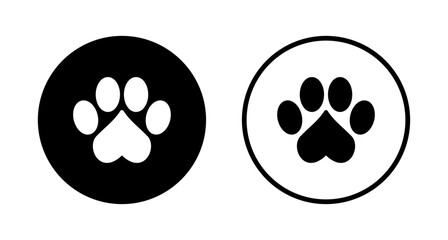 Fototapeta premium Paw icon logo design. paw print sign and symbol. dog or cat paw