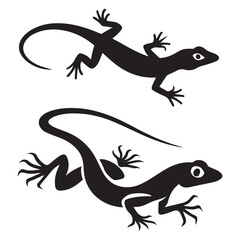 Naklejka premium silhouette of a lizard