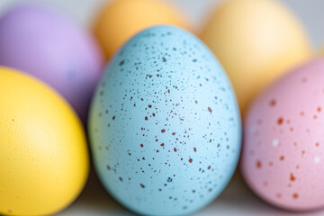 Naklejka premium Colorful Speckled Easter Eggs