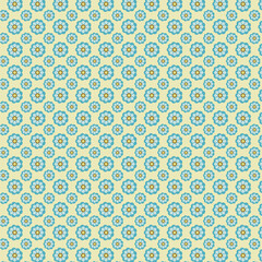 Floral geometric paper with daisy and ditsy seamless ornamental pattern fabric