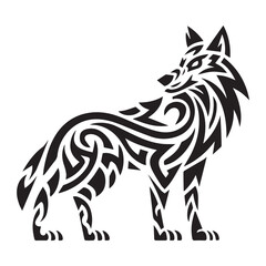 vector illustration of a wolf