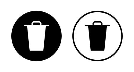 Trash icon logo design. trash can icon. delete sign and symbol.