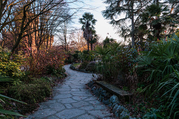 Il Giardino Roccioso nel parco del Valentino. Torino, Italia
