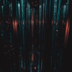 Abstract Forest Reflections and Dark Forest View