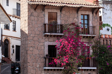 Beautiful colonial streets of the Magical Town of Taxco de Alarcon located in the Mexican state of Guerrero.