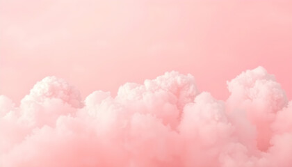 pink background with clouds