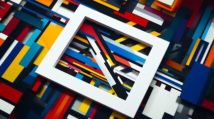 Abstract geometric composition for modern display