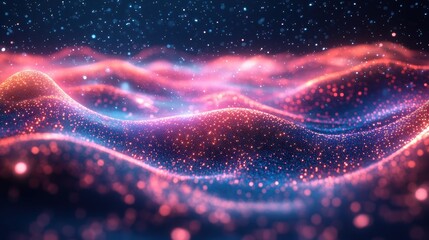 A dynamic, futuristic canvas pulsates with an ethereal, glowing light effect, a vector illustration that evokes a sense of awe and innovation.