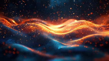 A dynamic, futuristic canvas pulsates with an ethereal, glowing light effect, a vector illustration that evokes a sense of awe and innovation.