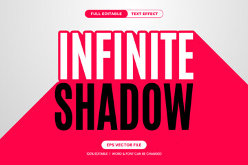 Infinite Shadow editable text effect. Bold and modern text effect with a deep shadow for a strong visual impact. Perfect for posters, branding, and headlines.