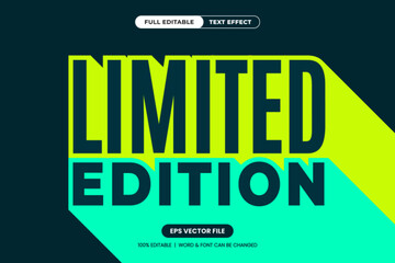 Limited Edition Modern and bold editable text effect with a long shadow, perfect for exclusive promotions, branding, and advertising.
