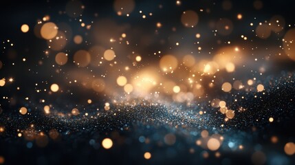 Fototapeta premium A bokeh video backdrop bathed in the ethereal glow of a thousand sparkling stars, creating a mesmerizing spectacle that invites the viewer to journey into a world of wonder and enchantment.