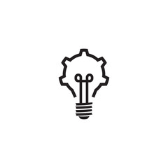 Creative light bulb concept icon vector.  bulb icon.
