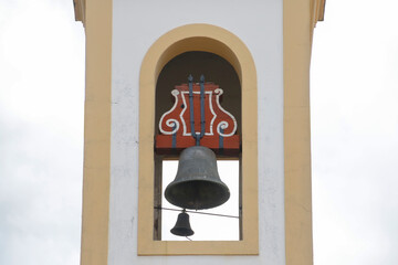 Obraz premium detail of church tower with bell