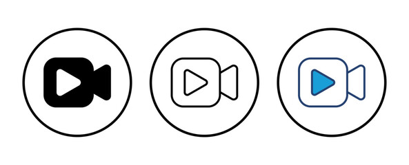 Video icon vector. video camera icon vector. movie sign. cinema