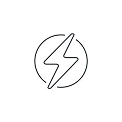 Lightning Bolt icon symbol vector illustration isolated on white background