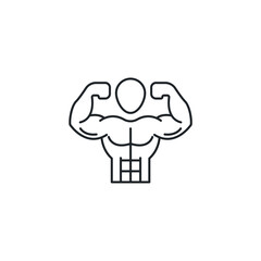 Muscle icon symbol vector illustration isolated on white background