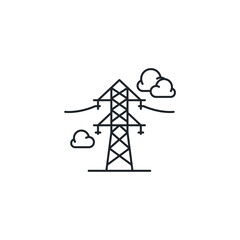 Power Line icon symbol vector illustration isolated on white background