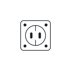 Power Outlet icon symbol vector illustration isolated on white background