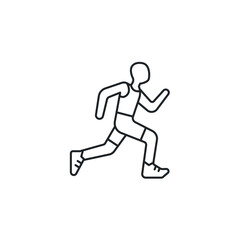 Runner icon symbol vector illustration isolated on white background