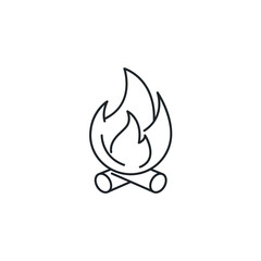 Fire Flame icon symbol vector illustration isolated on white background