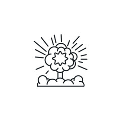 Explosion icon symbol vector illustration isolated on white background