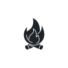 Fire Flame icon symbol vector illustration isolated on white background