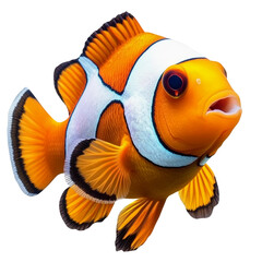 Naklejka premium ClownFish PNG . Anemone Fish Isolated on Transparent Background, Cut Out, Clipping Path, Nemo 
