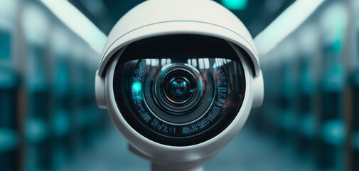 Surveillance camera in a modern environment.