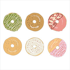 Sweet Donuts Vector Illustration