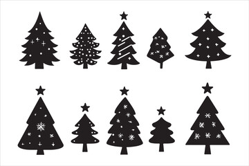 Festive Christmas Tree Vector Collection
