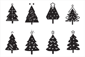 Obraz premium Christmas Tree Illustration Vector Pack